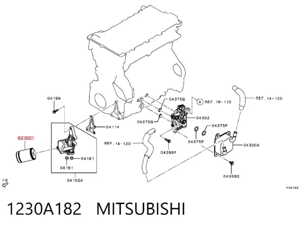Filtr oleju 1230A182 Mitsubishi