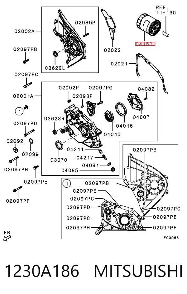 Filtr oleju 1230A186 Mitsubishi