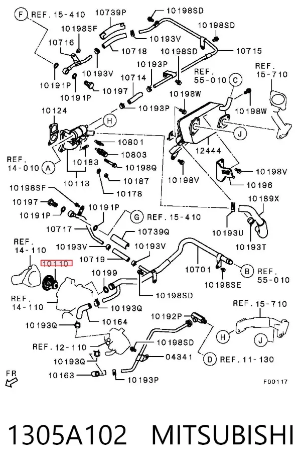Termostat 1305A102 Mitsubishi