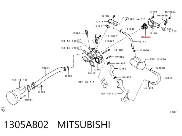 Termostat 1305A802 Mitsubishi