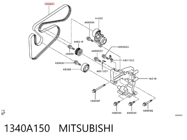 Pas napędowy mechanizmów 1340A150 Mitsubishi