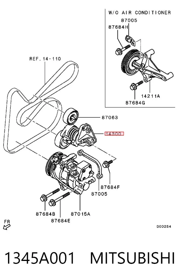 Napinacz paska napędowego 1345A001 Mitsubishi