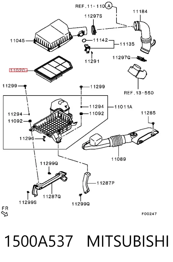 Filtr powietrza 1500A537 Mitsubishi