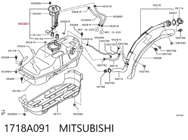 Czujnik poziomu paliwa w zbiorniku Mitsubishi Pajero SPORT II
