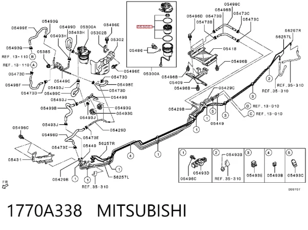 Filtr paliwa 1770A338 Mitsubishi