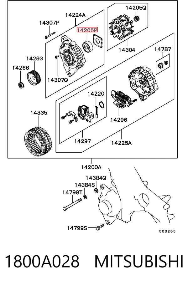 Łożysko alternatora Hyundai Terracan HP