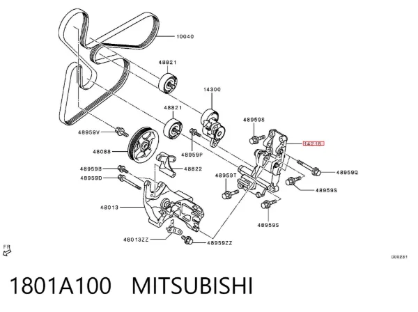 Wspornik alternatora Mitsubishi ASX GA