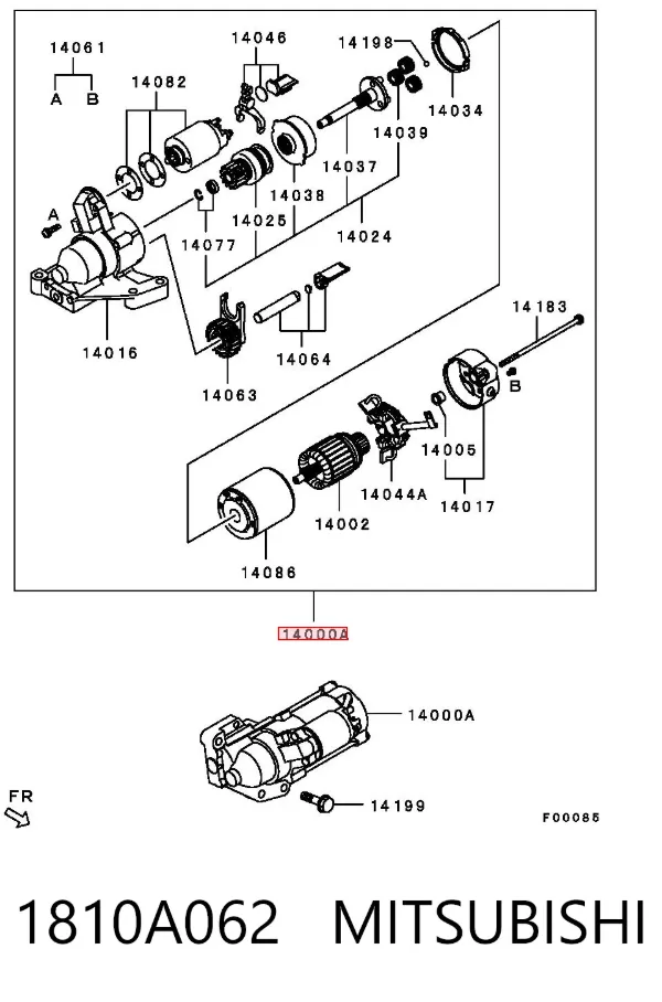Rozrusznik 1810A062 Mitsubishi