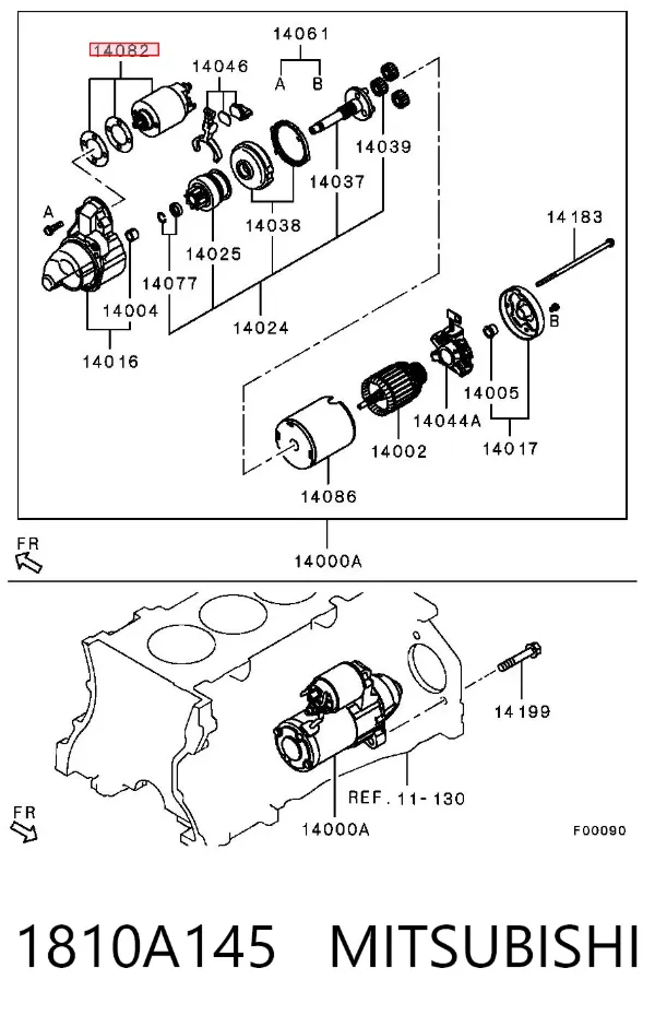 Elektromagnes rozrusznika 1810A145 Mitsubishi