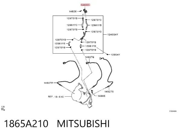 Czujnik ciśnienia spalin 1865A210 Mitsubishi