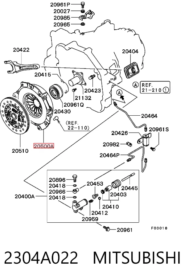 Docisk sprzęgła 2304A022 Mitsubishi