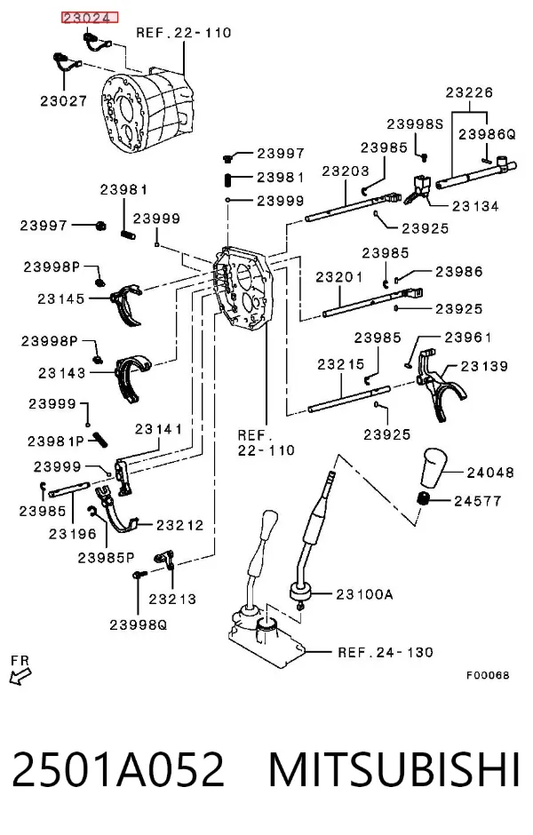 Czujnik włączania światła cofania 2501A052 Mitsubishi