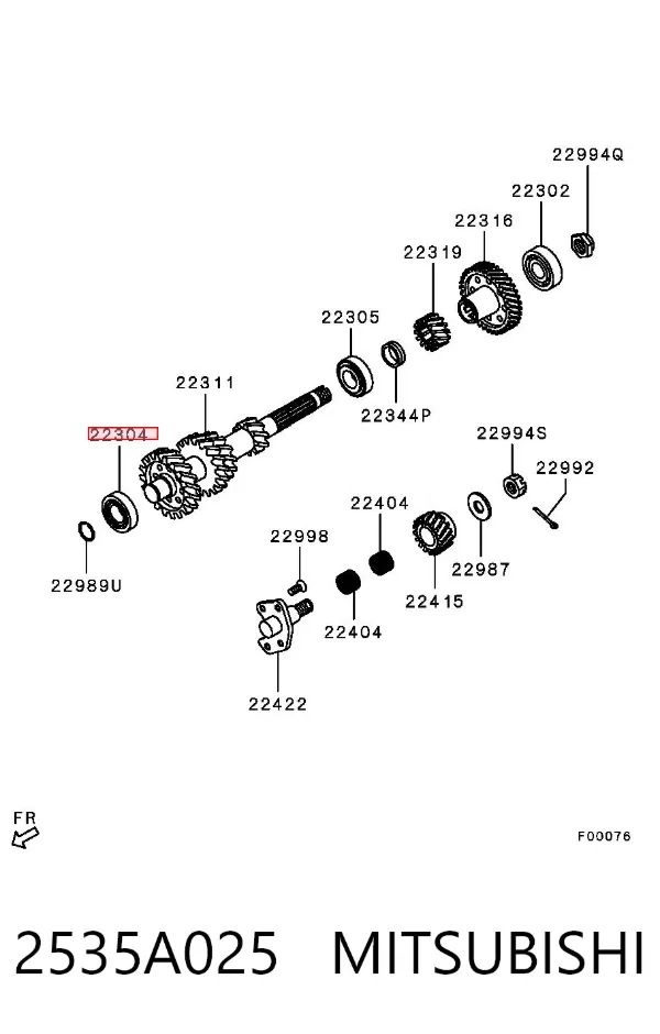 Łożysko skrzyni biegów 2535A025 Mitsubishi