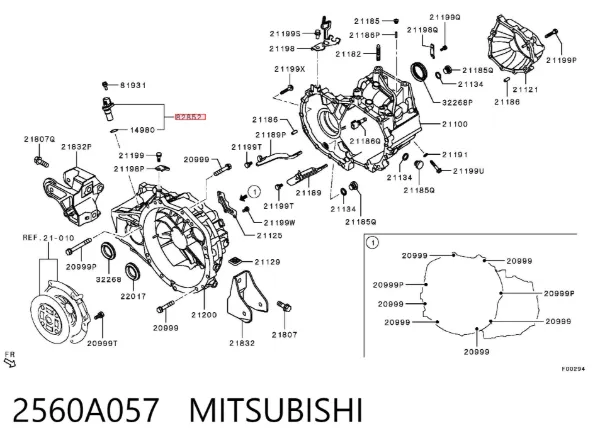 Czujnik prędkości 2560A057 Mitsubishi