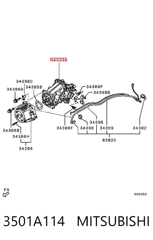 Reduktor mostu tylnego 3501A114 Mitsubishi
