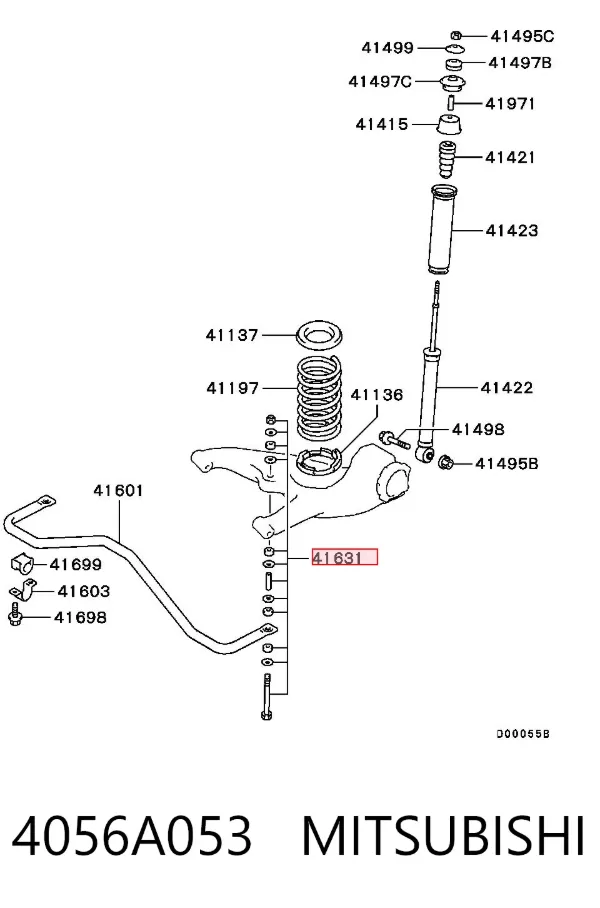 Łącznik stabilizatora tylnego 4056A053 Mitsubishi
