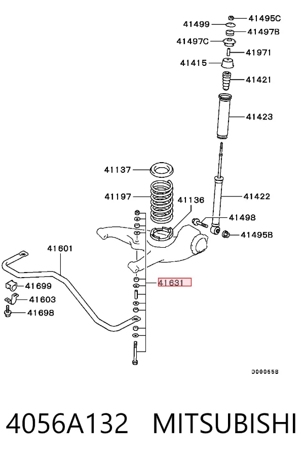 Łącznik stabilizatora tylnego 4056A132 Mitsubishi