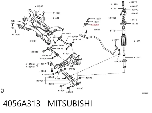 Tuleja stabilizatora tylnego 4056A313 Mitsubishi