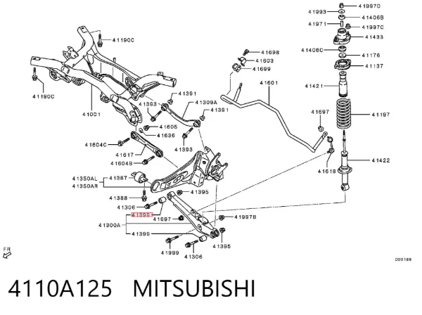 Wahacz zawieszenia tylnego górny lewy/prawy 4110A125 Mitsubishi