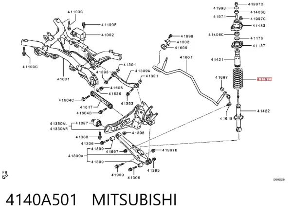 Sprężyna tylna 4140A501 Mitsubishi