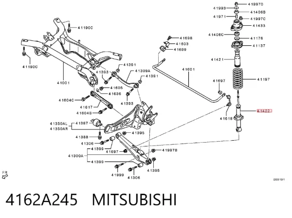 Amortyzator tylny 4162A245 Mitsubishi