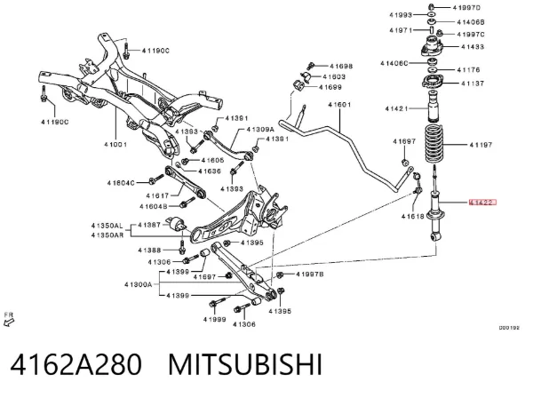 Amortyzator tylny 4162A280 Mitsubishi