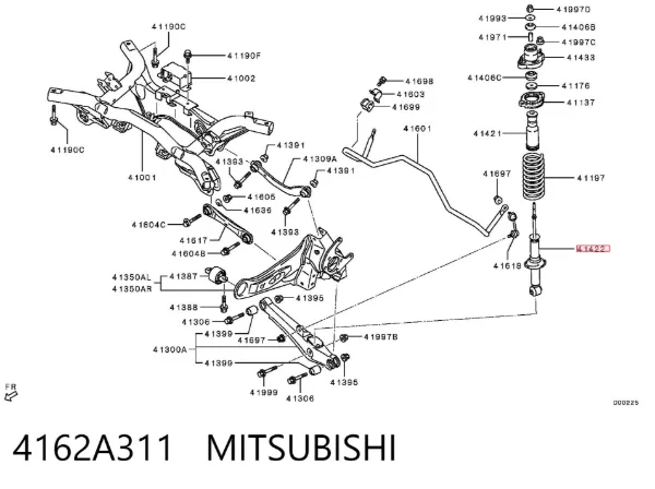 Amortyzator tylny 4162A311 Mitsubishi