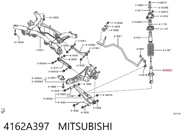 Amortyzator tylny 4162A397 Mitsubishi