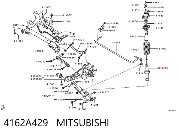Amortyzator tylny 4162A429 Mitsubishi