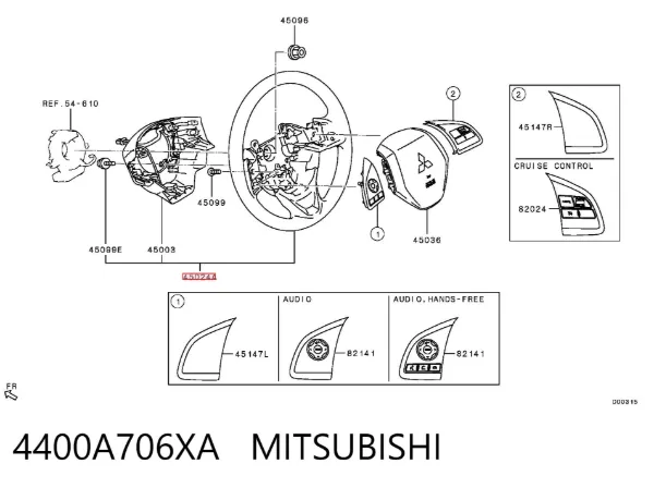 Kierownica Mitsubishi ASX GA
