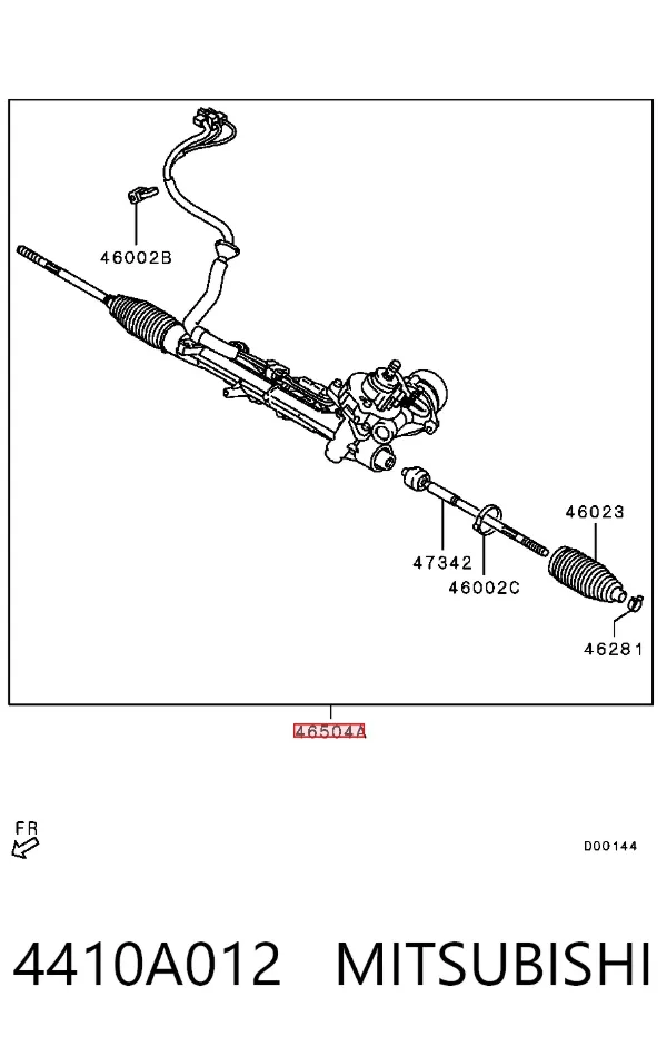 Listwa kierownicza (maglownica) 4410A012 Mitsubishi