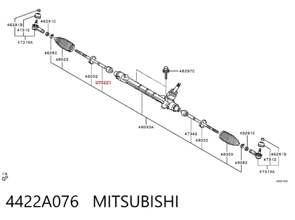 Drążek kierowniczy 4422A076 Mitsubishi