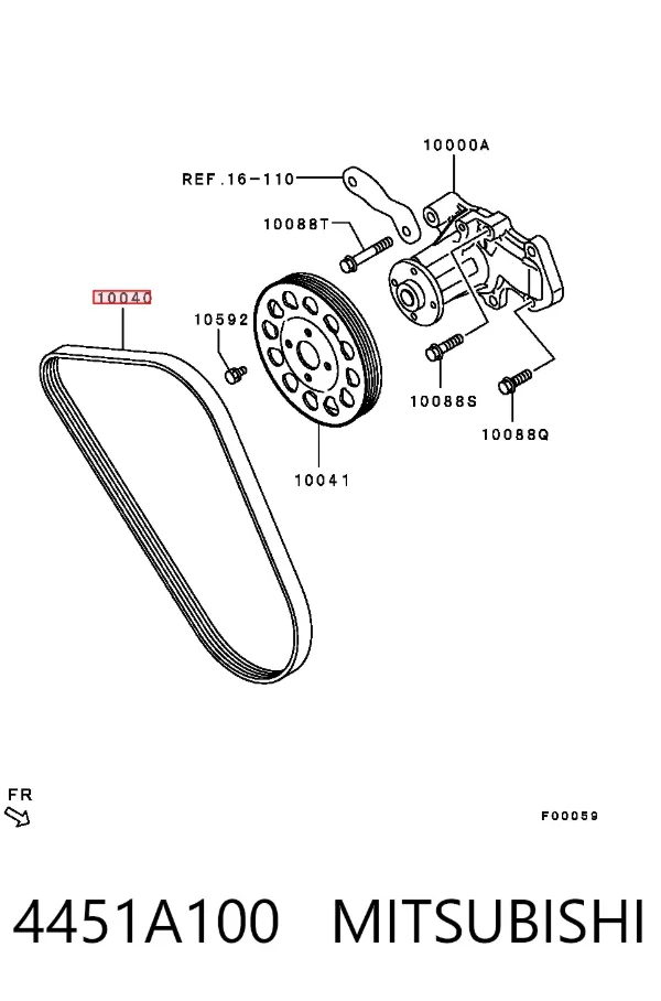 Pas napędowy mechanizmów 4451A100 Mitsubishi