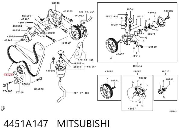 Pas napędowy mechanizmów 4451A147 Mitsubishi