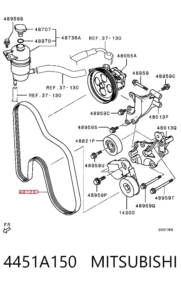 Pas napędowy mechanizmów 4451A150 Mitsubishi