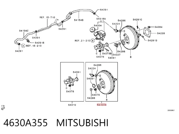 Wzmacniacz próżniowy hamulców Mitsubishi ASX GA