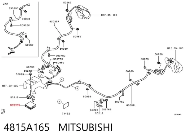 Sterownik elektromechanicznego hamulca postojowego (ręcznego) 4815A165 Mitsubishi