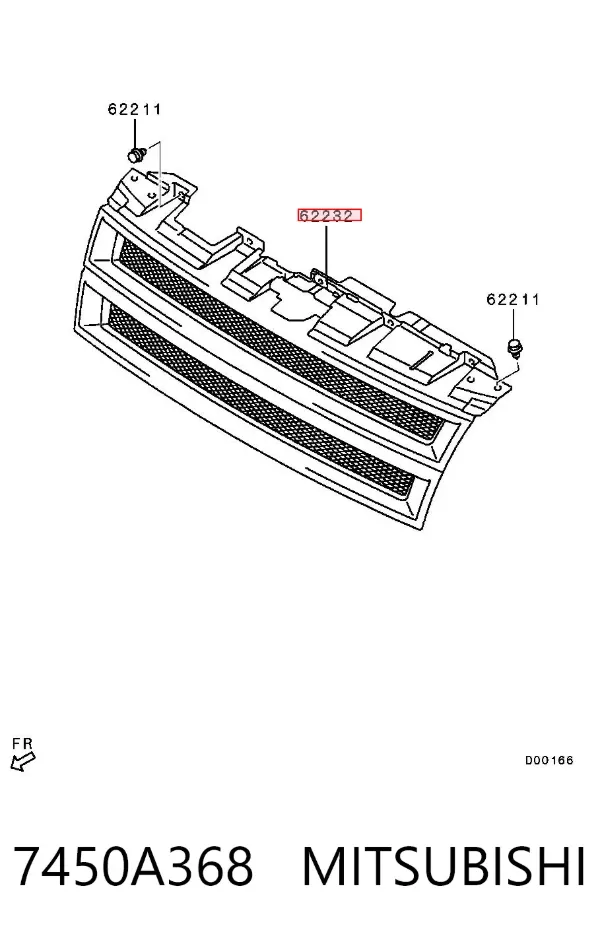 Atrapa chłodnicy 7450A368 Mitsubishi