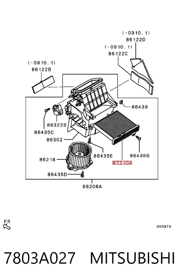Filtr kabiny 7803A027 Mitsubishi