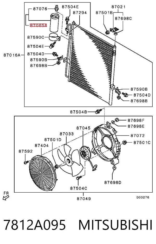 Osuszacz klimatyzacji 7812A095 Mitsubishi