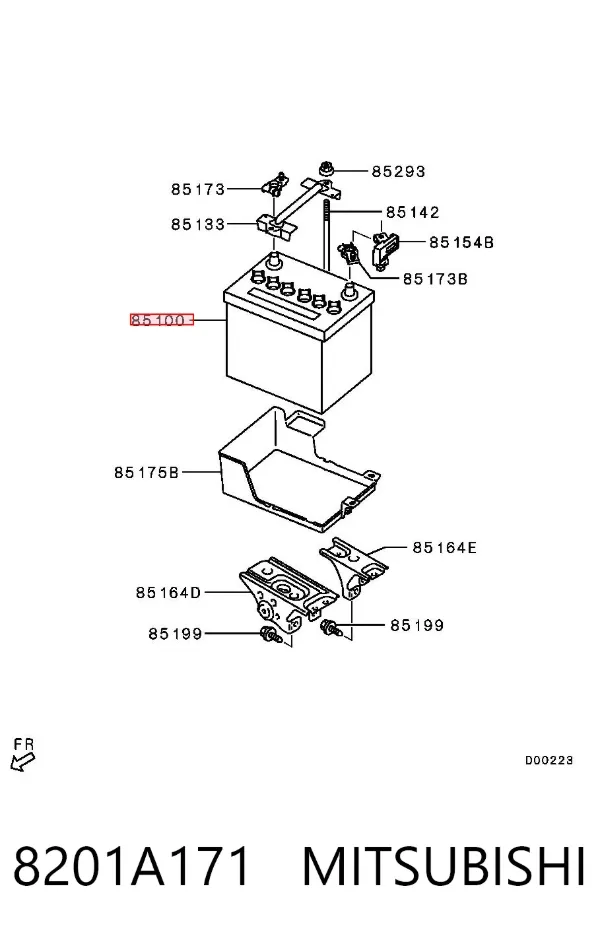 Bateria (akumulator) 8201A171 Mitsubishi