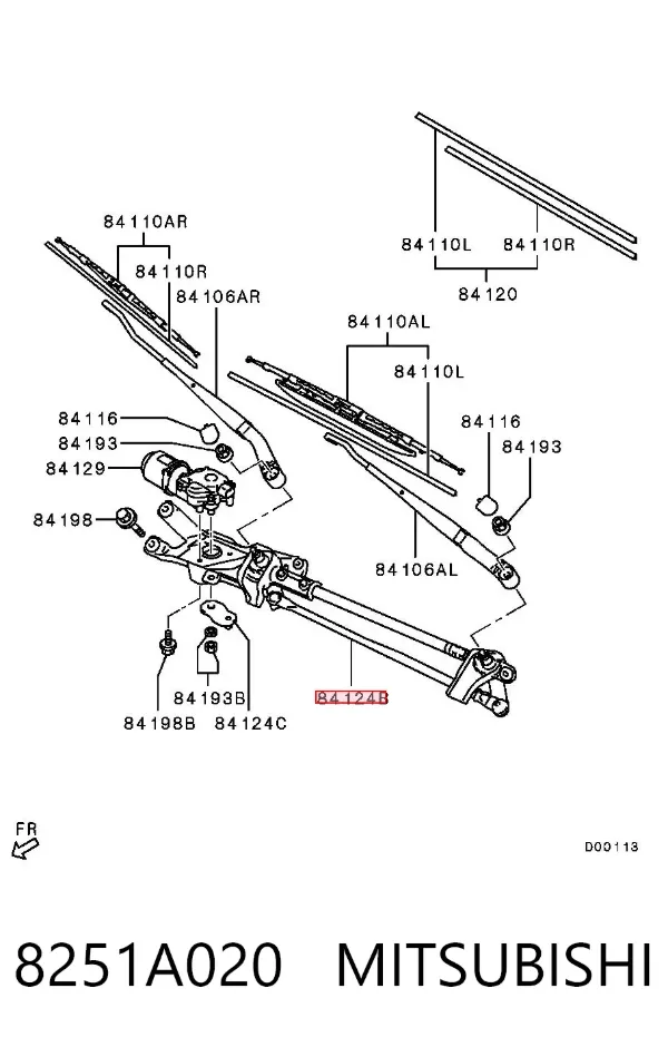 Mechanizm wycieraczek Mitsubishi Pajero SPORT II