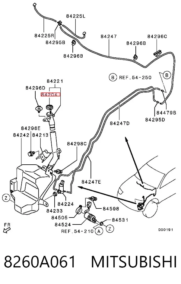 Korek zbiornika spryskiwacza Mitsubishi L 200 IV