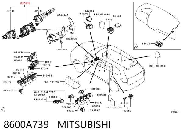 Przełącznik zespolony, w komplecie 8600A739 Mitsubishi