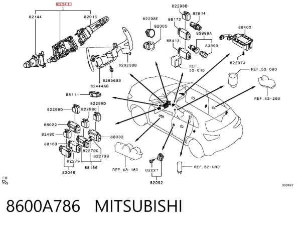 Przełącznik zespolony, w komplecie Mitsubishi ASX GA
