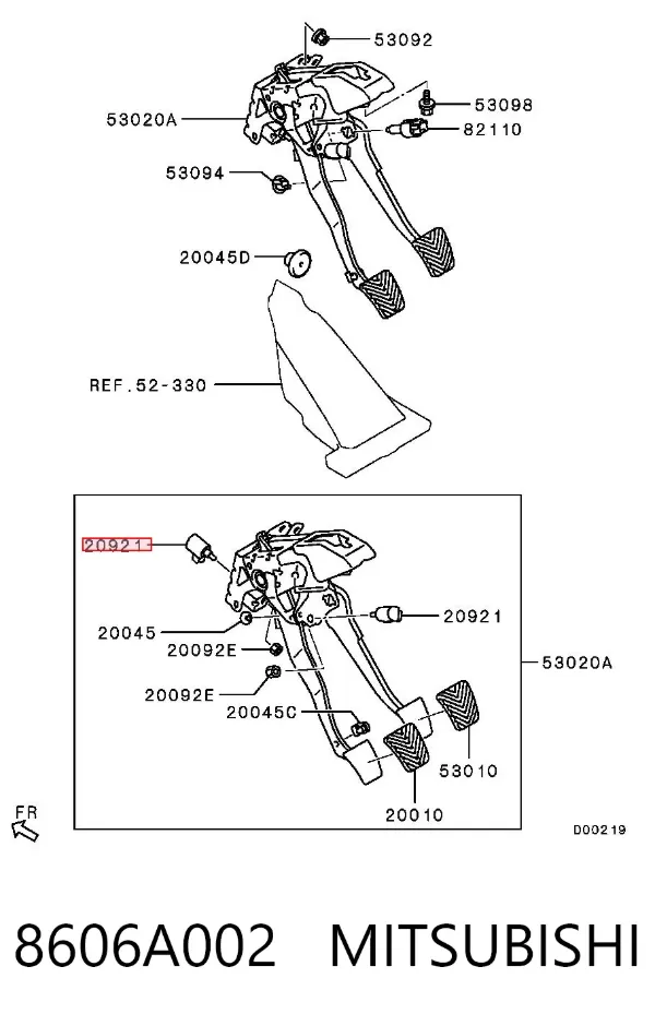 Czujnik włączania sprzęgła 8606A002 Mitsubishi