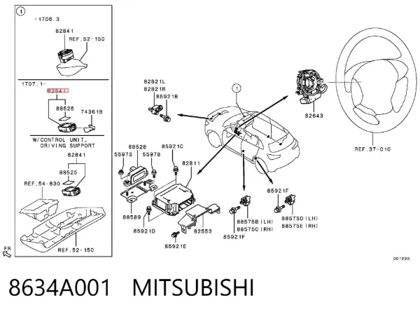 Czujnik deszczu 8634A001 Mitsubishi