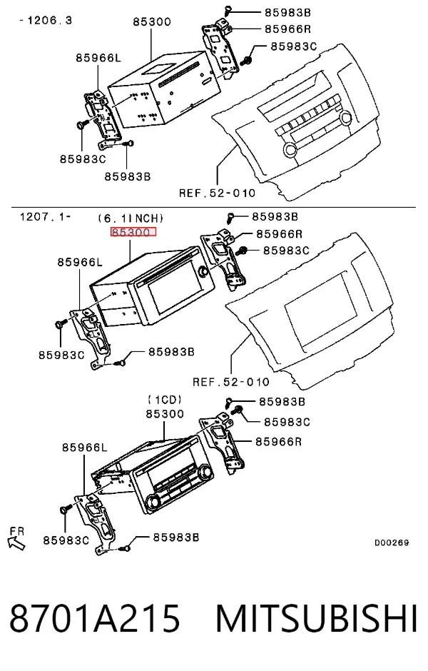 Radioodtwarzacz (radio AM/FM) 8701A215 Mitsubishi
