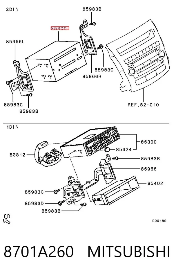 Radioodtwarzacz (radio AM/FM) 8701A260 Mitsubishi
