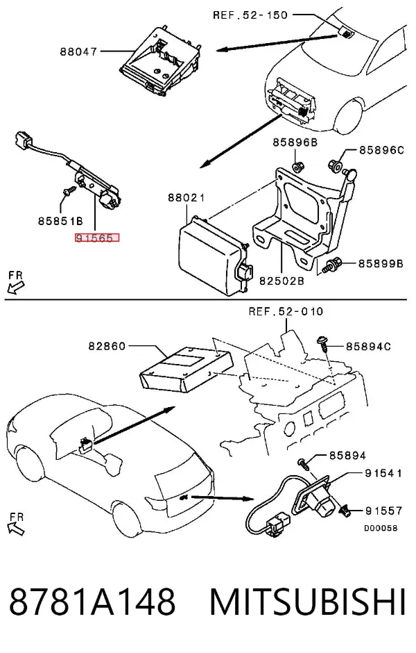 Kamera systemu zapewnienia widoczności 8781A148 Mitsubishi